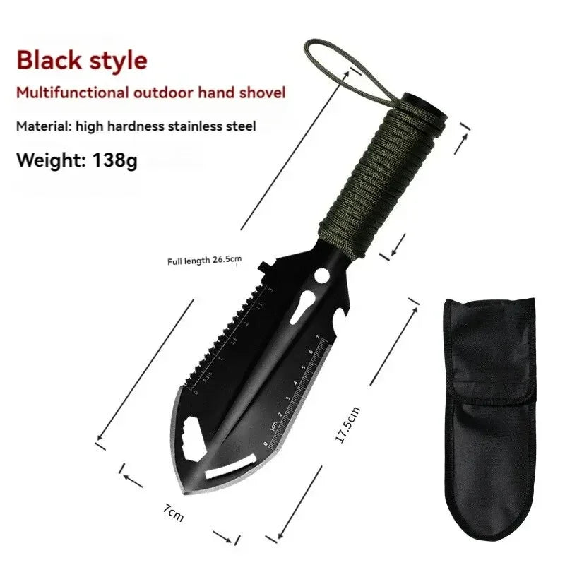 Vabena Camping Engineer Survival Shovel - Multifunctional Stainless Steel Hand Tool