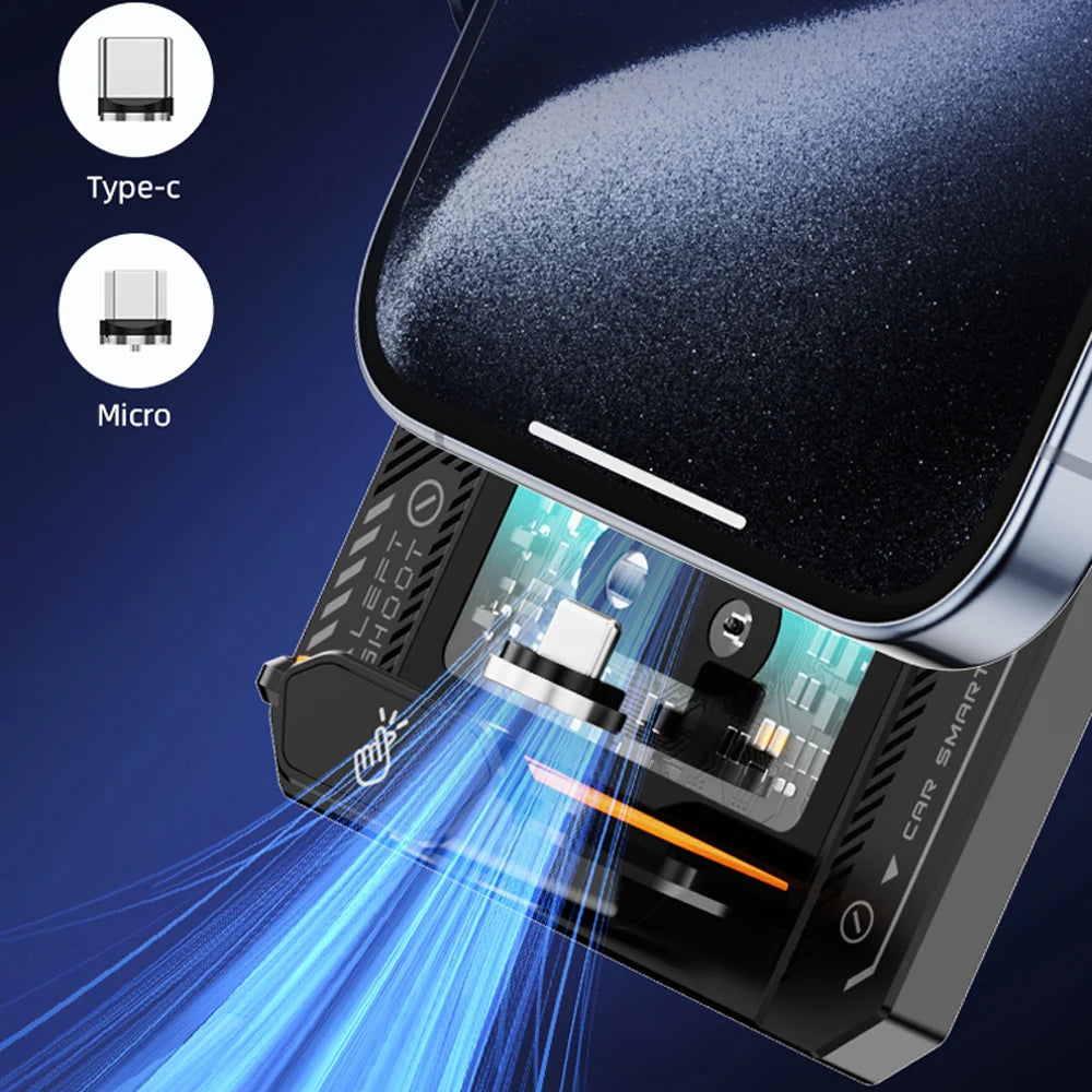 Smart Sensing Car Phone Mount | 15W Wireless & 66W Fast Charging Auto Clamping Holder