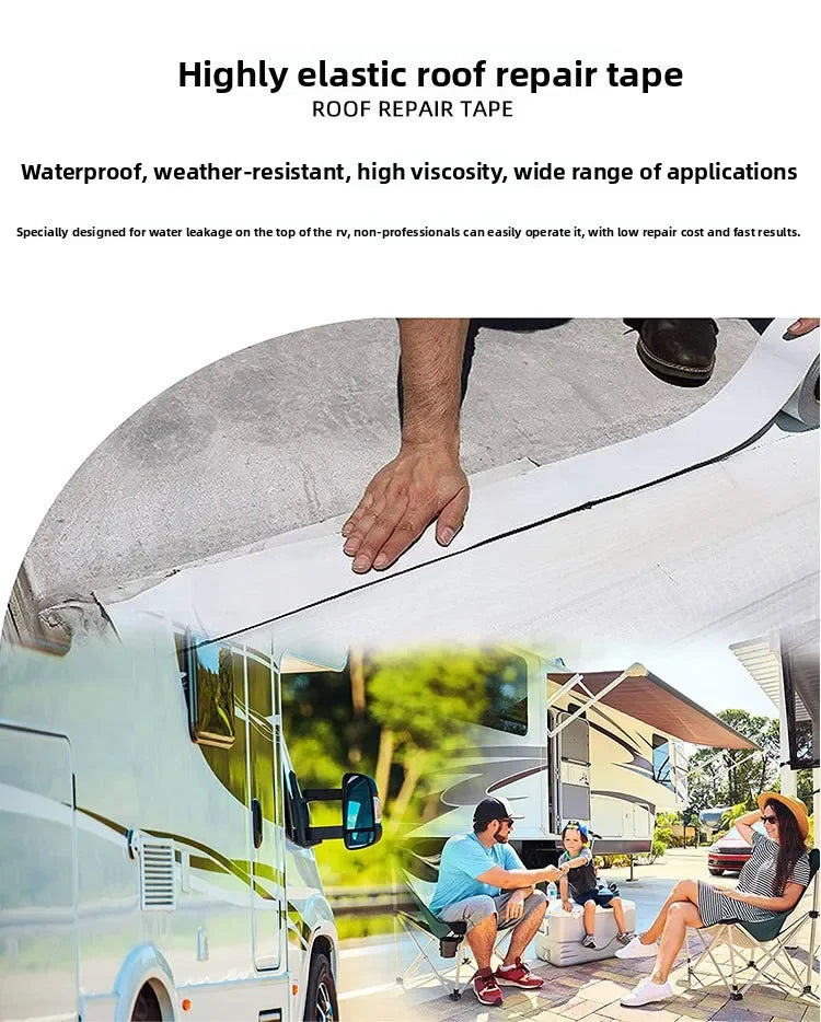 RV Roof Repair Tape - White Waterproof Heavy-Duty Sealant