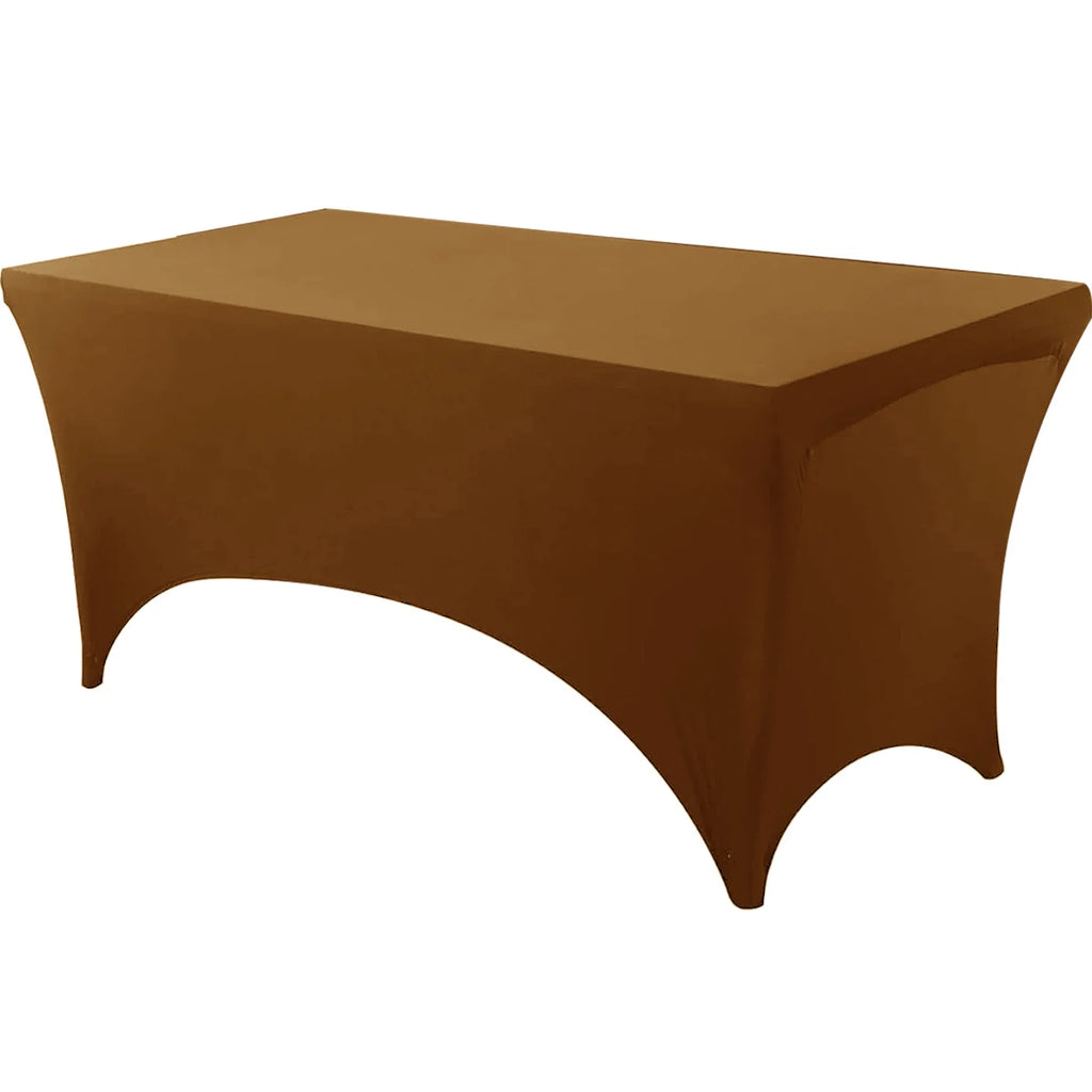 Spandex Tablecloth - Tight Fitted, Washable & Wrinkle Resistant Rectangular Table Cover for Events & Parties