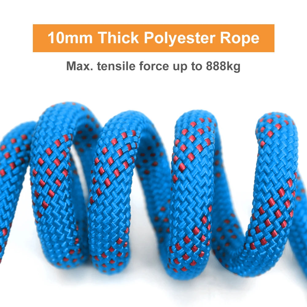 Tomshoo 10mm Static Climbing Rope | Fire Rescue & Safety Escape