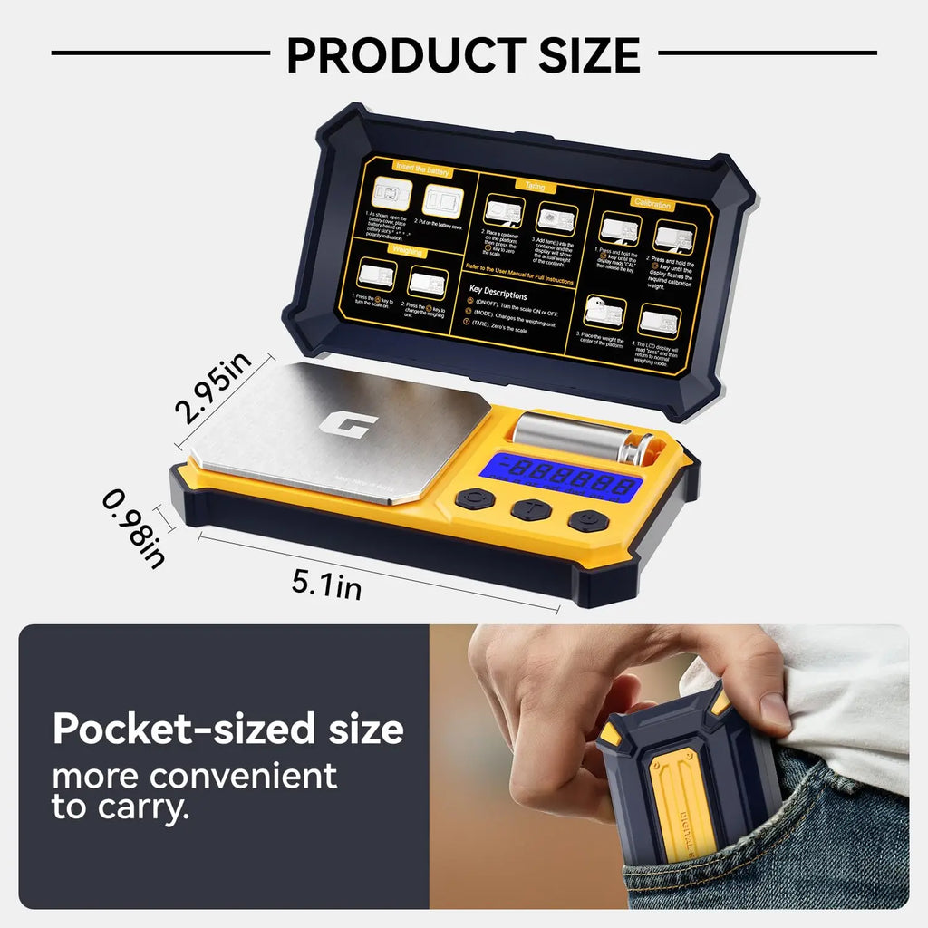 Digital Pocket Gram Scale 300g x 0.01g for Jewelry & Powders
