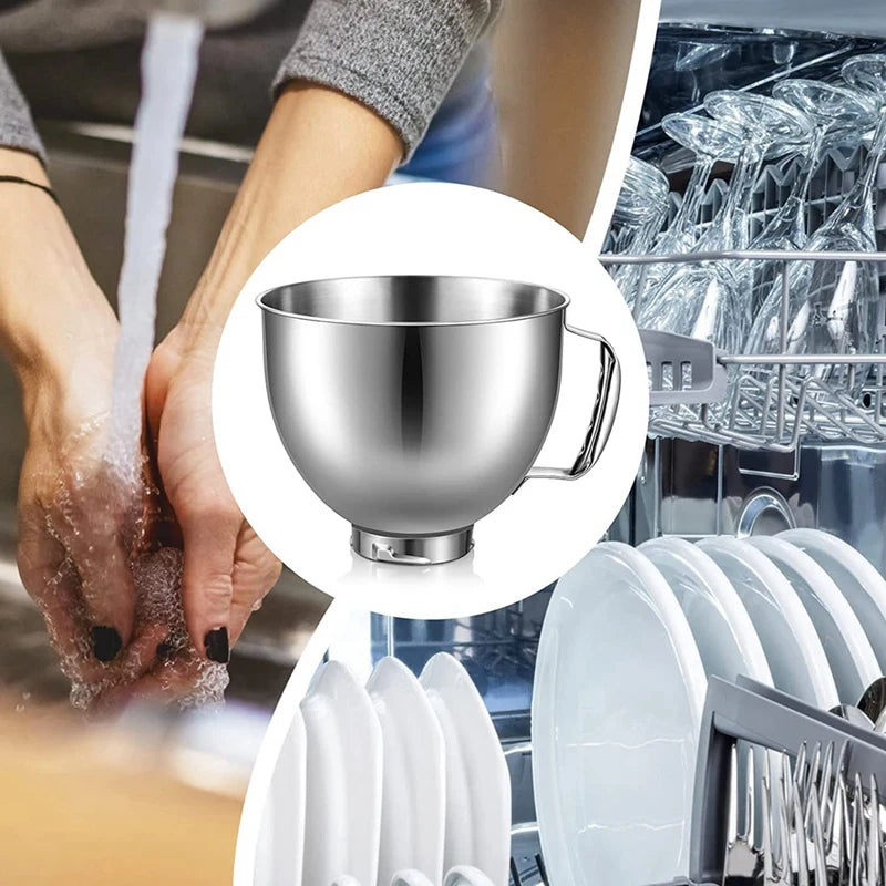 KitchenAid 5 Qt Tilt-Head Mixer 304 Stainless Steel Accessory Set