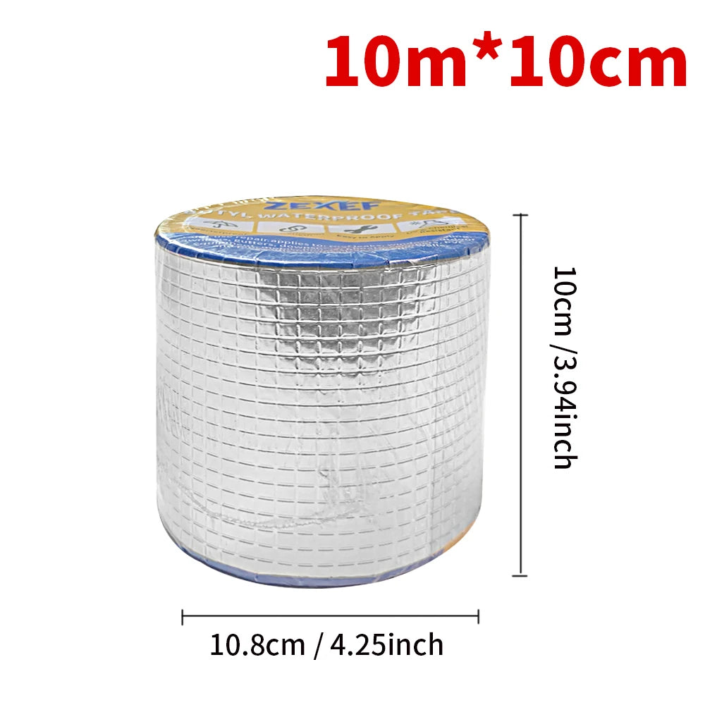 Waterproof Aluminum Butyl Tape - High Temp Roof & Wall Repair Sealant