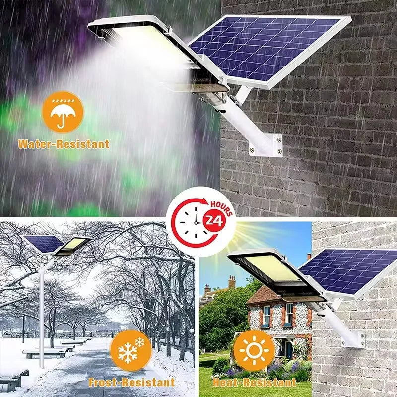 Vabena Aluminum 8000mAh Solar Street Light - Outdoor LED Wall Lamp