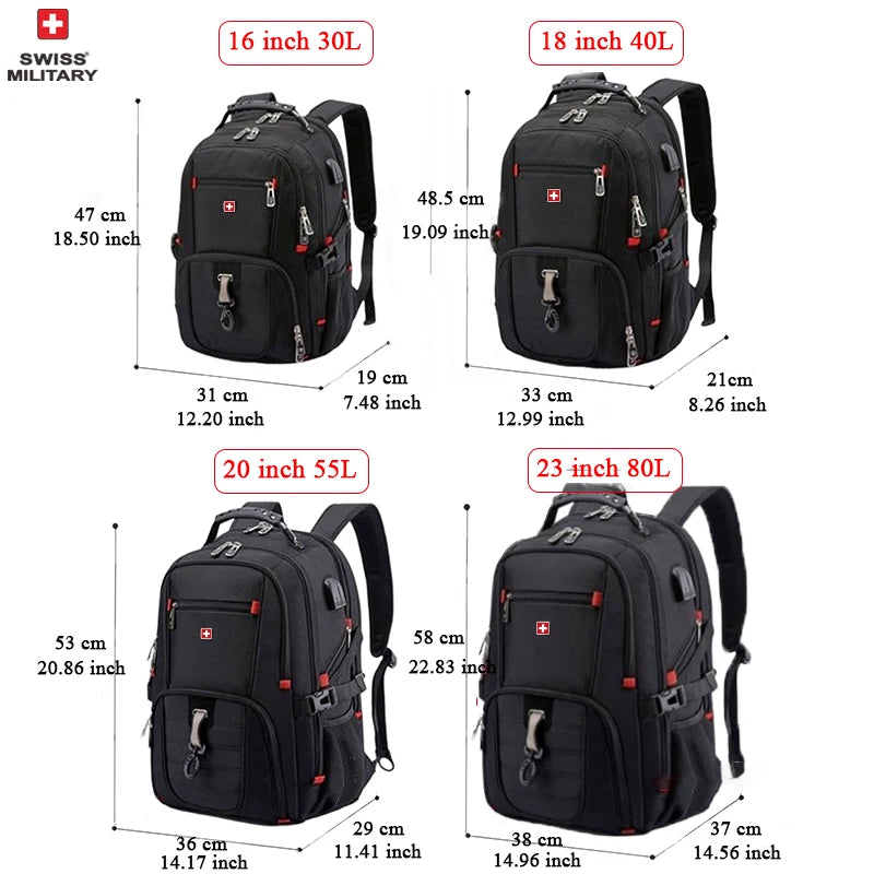 SWISS MILITARY Heavy-Duty Travel Backpack | Durable & Spacious