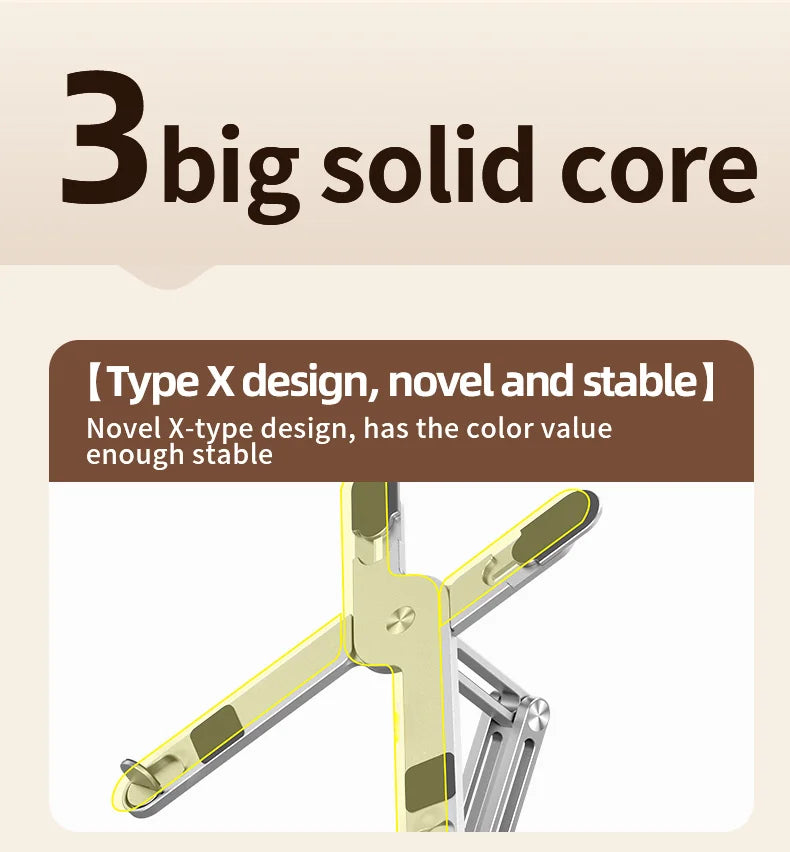 XIKCU Foldable Laptop Stand - 360° Rotating Aluminum Notebook Table