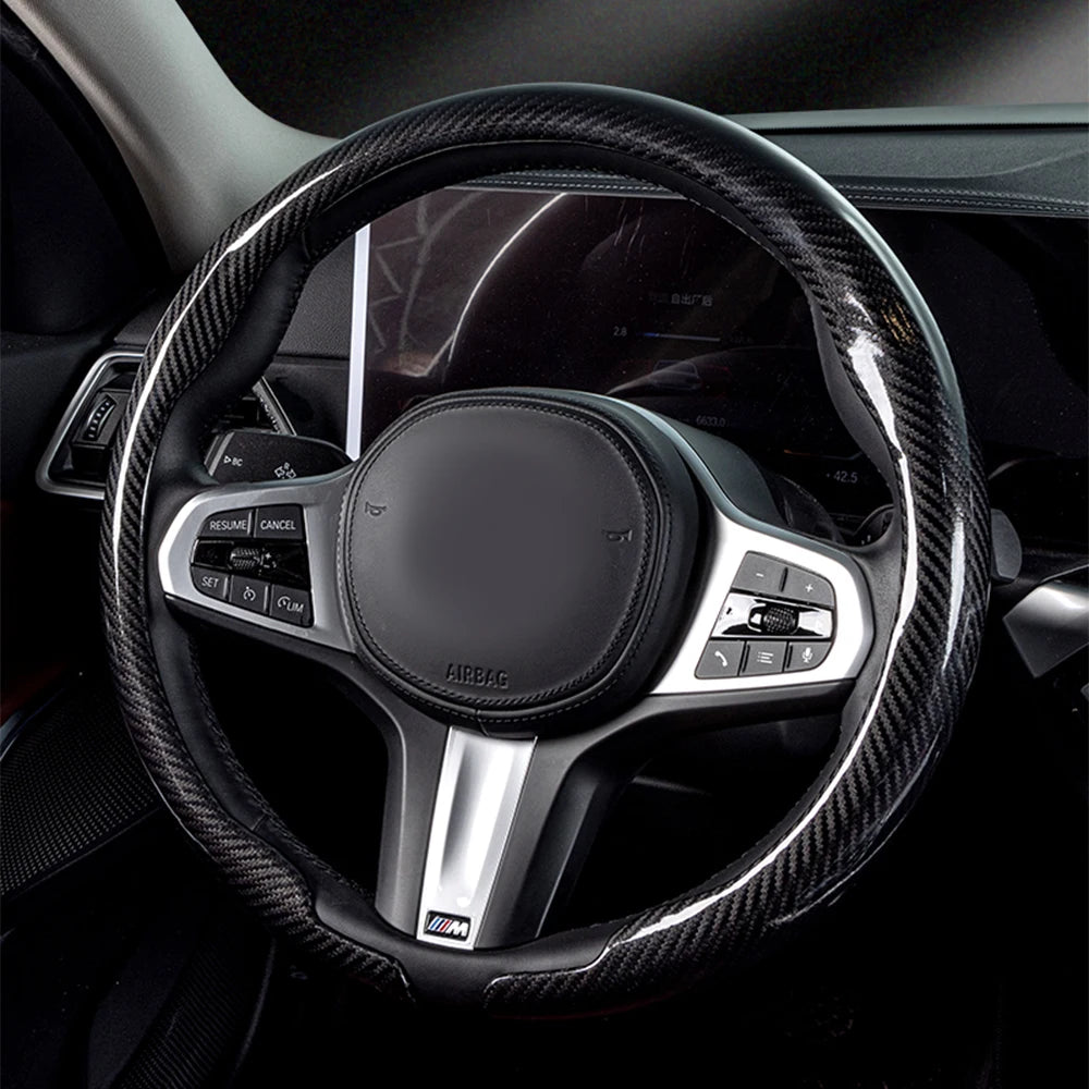 Universal Non-Slip Breathable Steering Wheel Cover 36-38cm