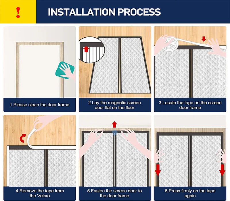 Magnetic Winter Door Curtain | No Drill | Energy Saver | Easy Install