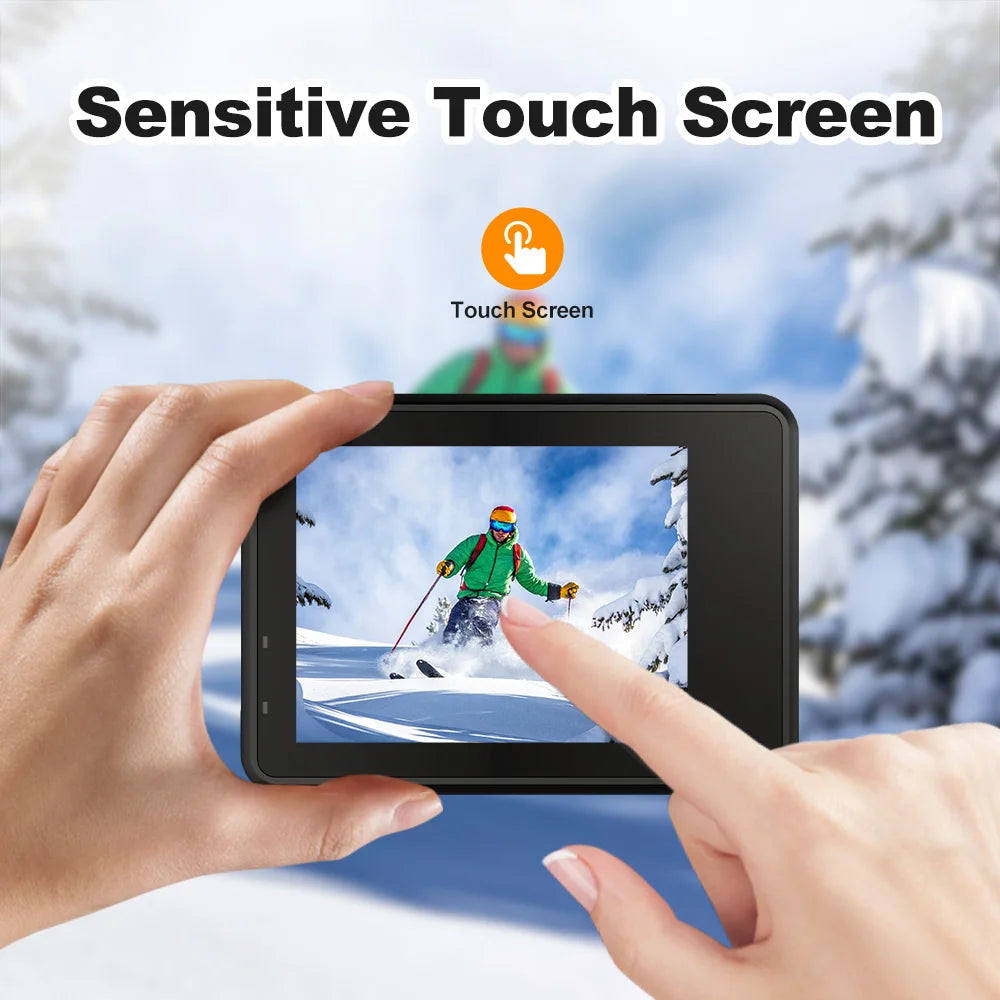 Ourlife 5K Action Camera 4K60FPS | Touch Screen, 30M Waterproof