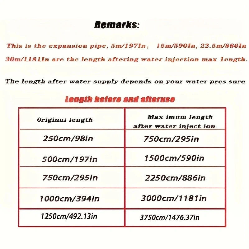 Vabena High Pressure Expandable Garden Hose with Sprinkler - US 3/4"