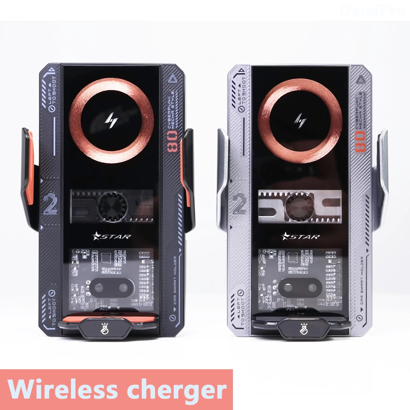 Smart Sensing Car Phone Mount | 15W Wireless & 66W Fast Charging Auto Clamping Holder