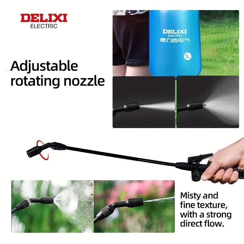 DELIXI ELECTRIC 3/5/8L Garden Sprayer - Multi-Purpose Pressure Pump for Lawn & Garden