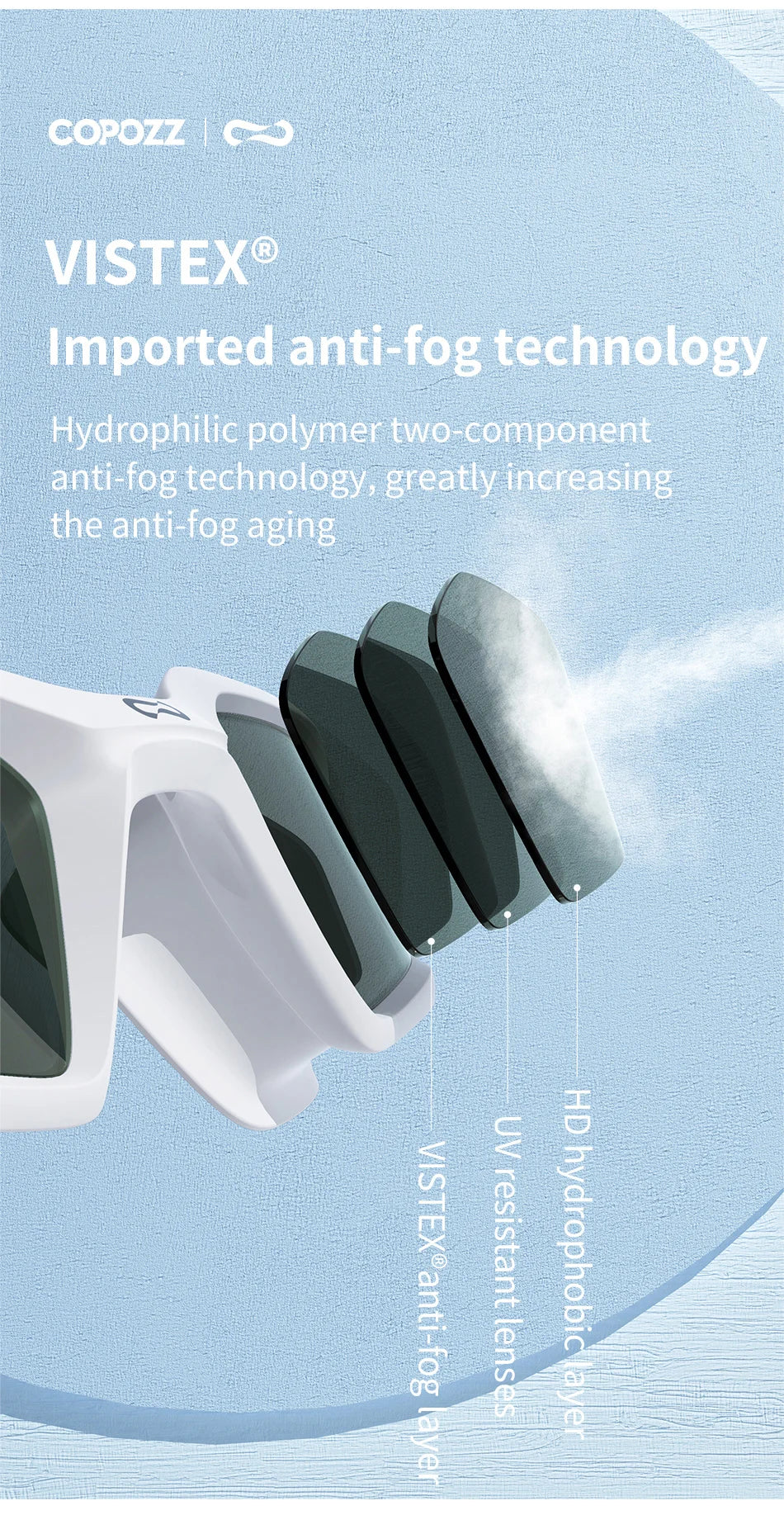 COPOZZ Professional Electroplate Swim Goggles - Anti-Fog UV Protection
