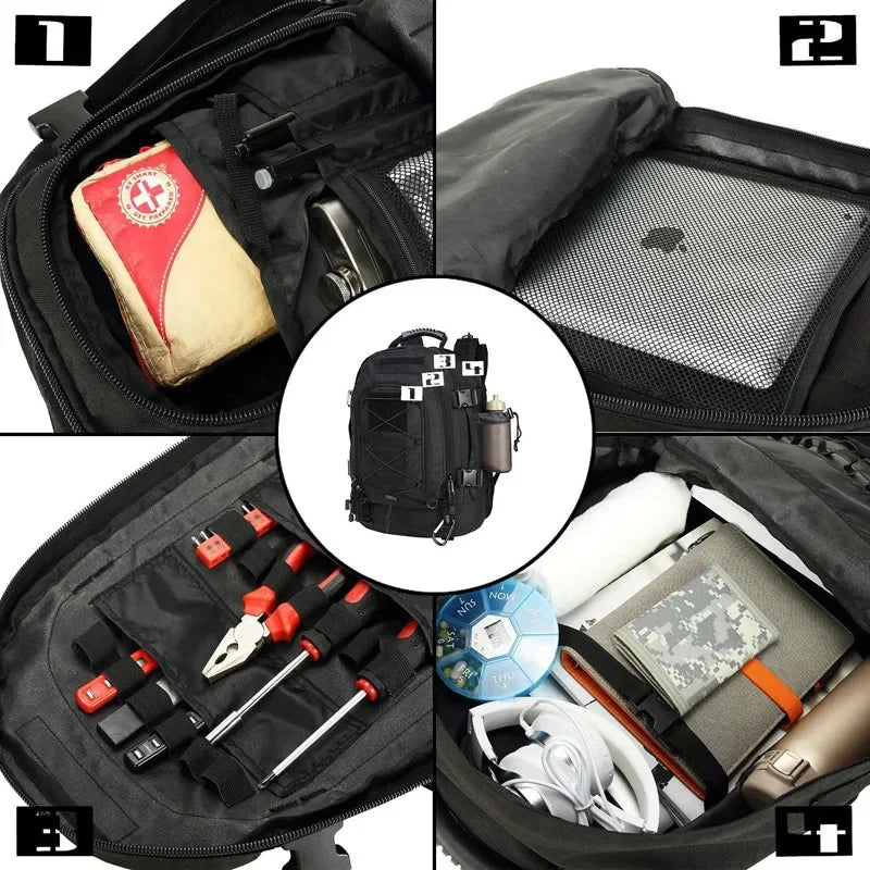 60L Heavy-Duty Tactical Assault Rucksack - Durable Gear for Extreme Conditions