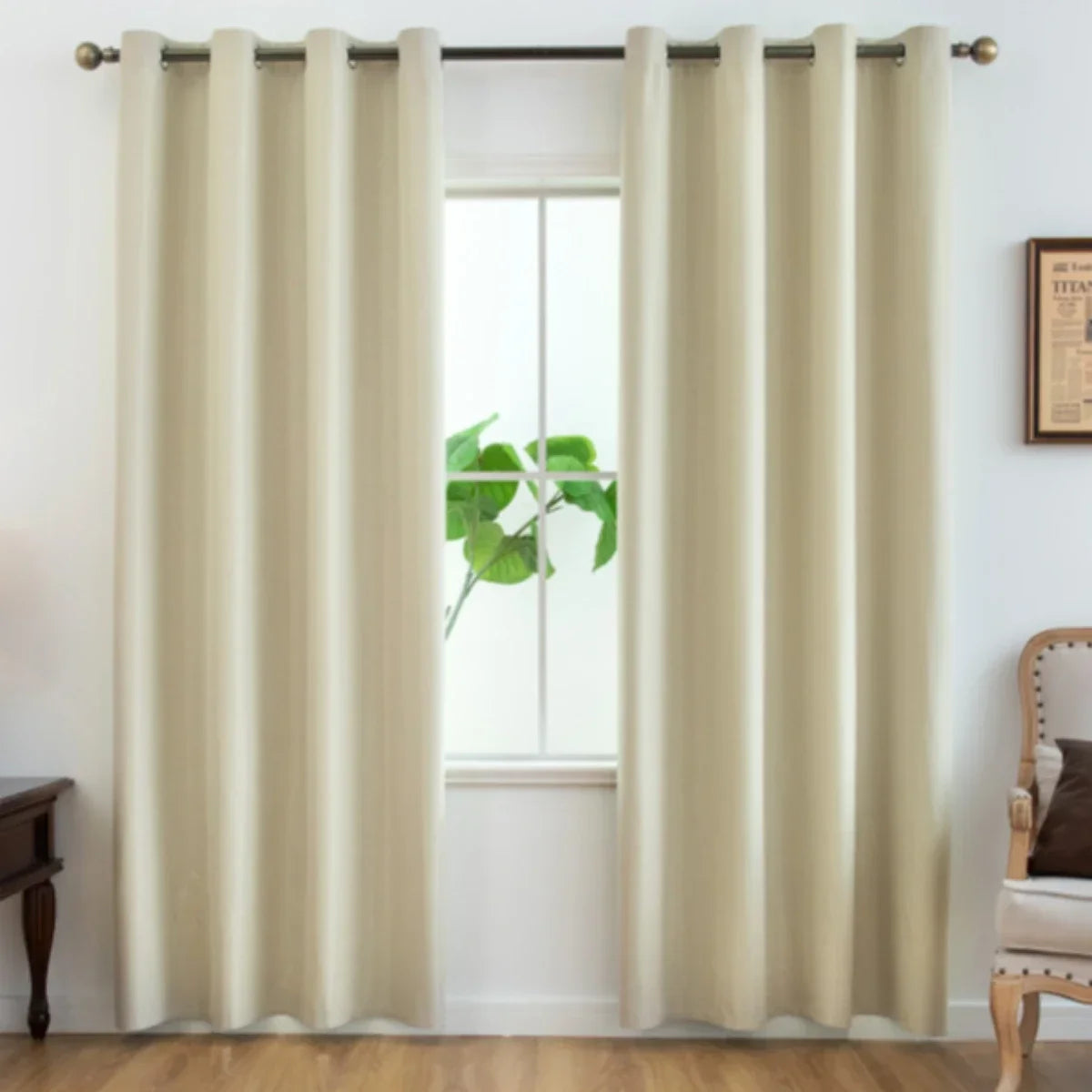 Modern Blackout Curtains - 2 Pcs Set with Coated Lining for Home Decor