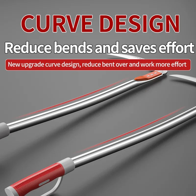 Long-Handle Manual Grass Sickle for Weeding & Gardening