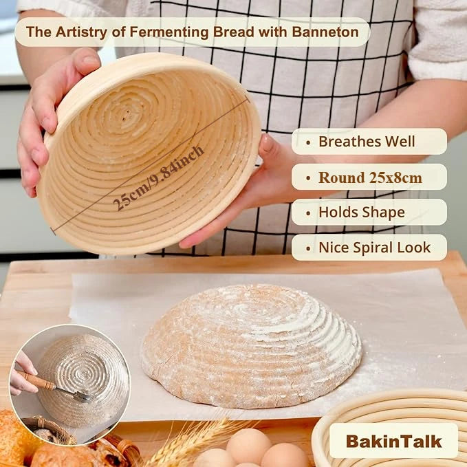 Professional Sourdough Baking Tools Set - Starter Jar, Mat & Knife