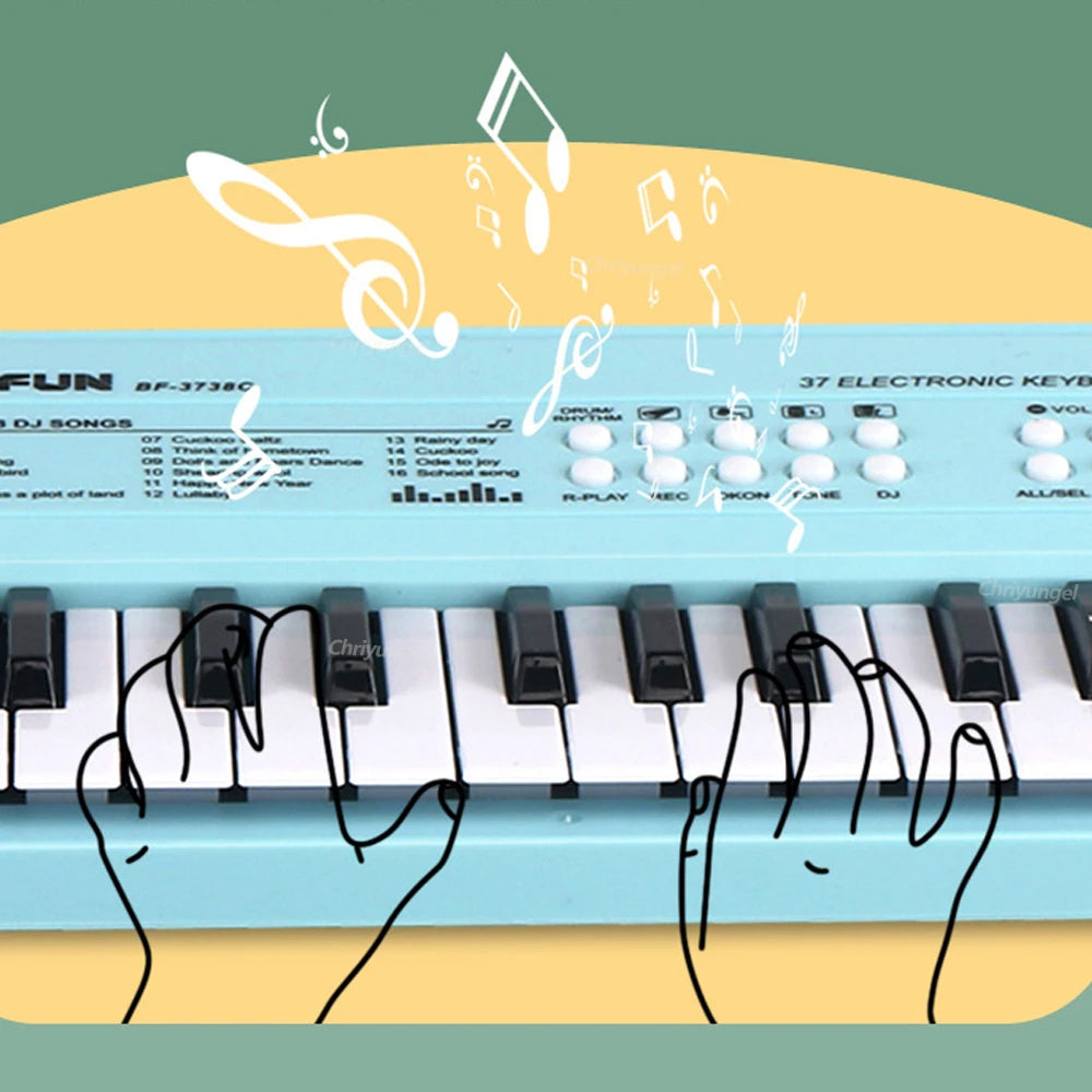 37 Keys Kids Electronic Piano Keyboard with Microphone | Educational Musical Toy