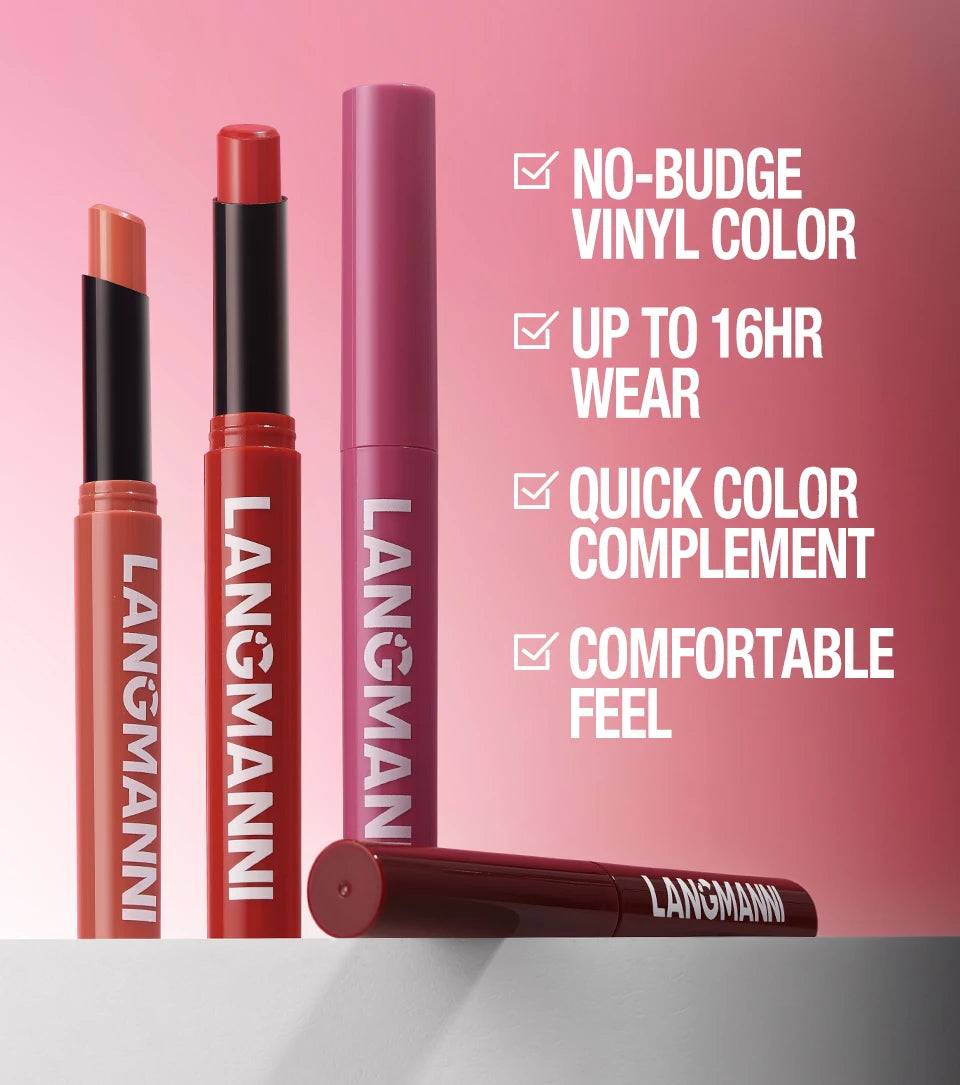 Vabena Waterproof 2-in-1 Lip Liner & Lipstick Set - No Smudge, No Fade