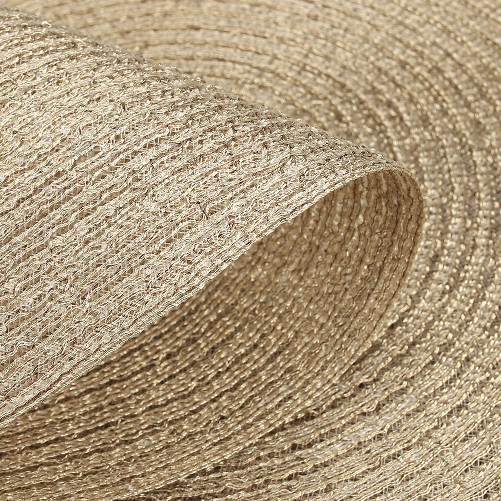 Elegant Round Braided Washable Placemats - Set of 6