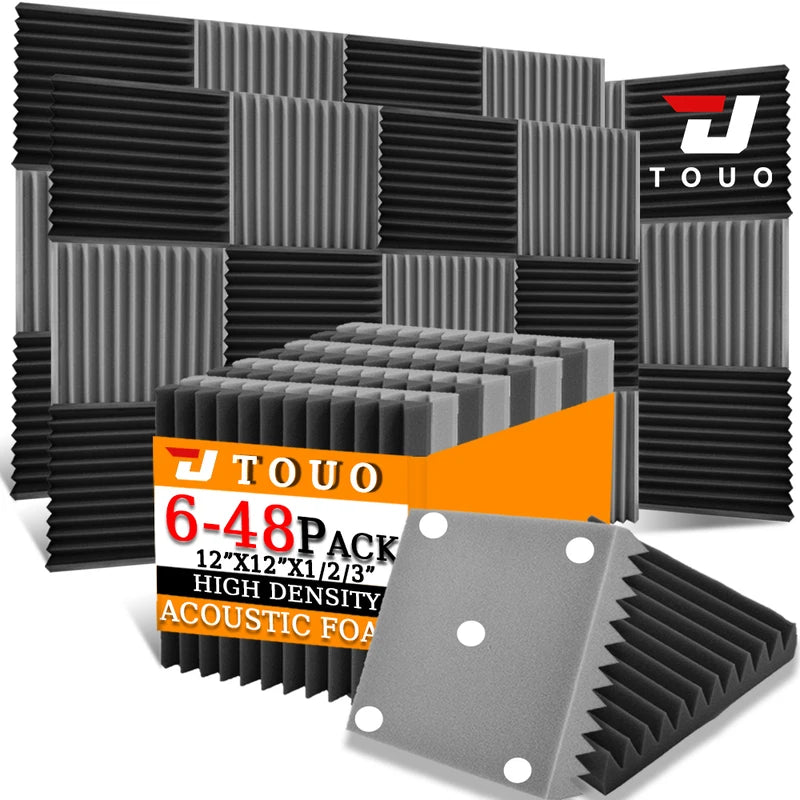 TOUO Sound Absorbing Foam Panels - Studio Acoustic Treatment & Soundproofing
