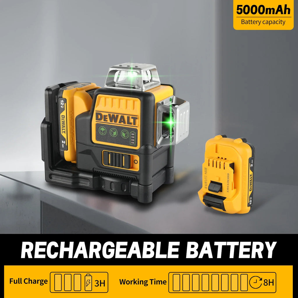 DEWALT DW089LG Green Beam Self-Leveling 3-Line Laser Level
