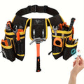 Heavy-Duty Magnetic Tool Belt with 26 Pockets & Removable Bag