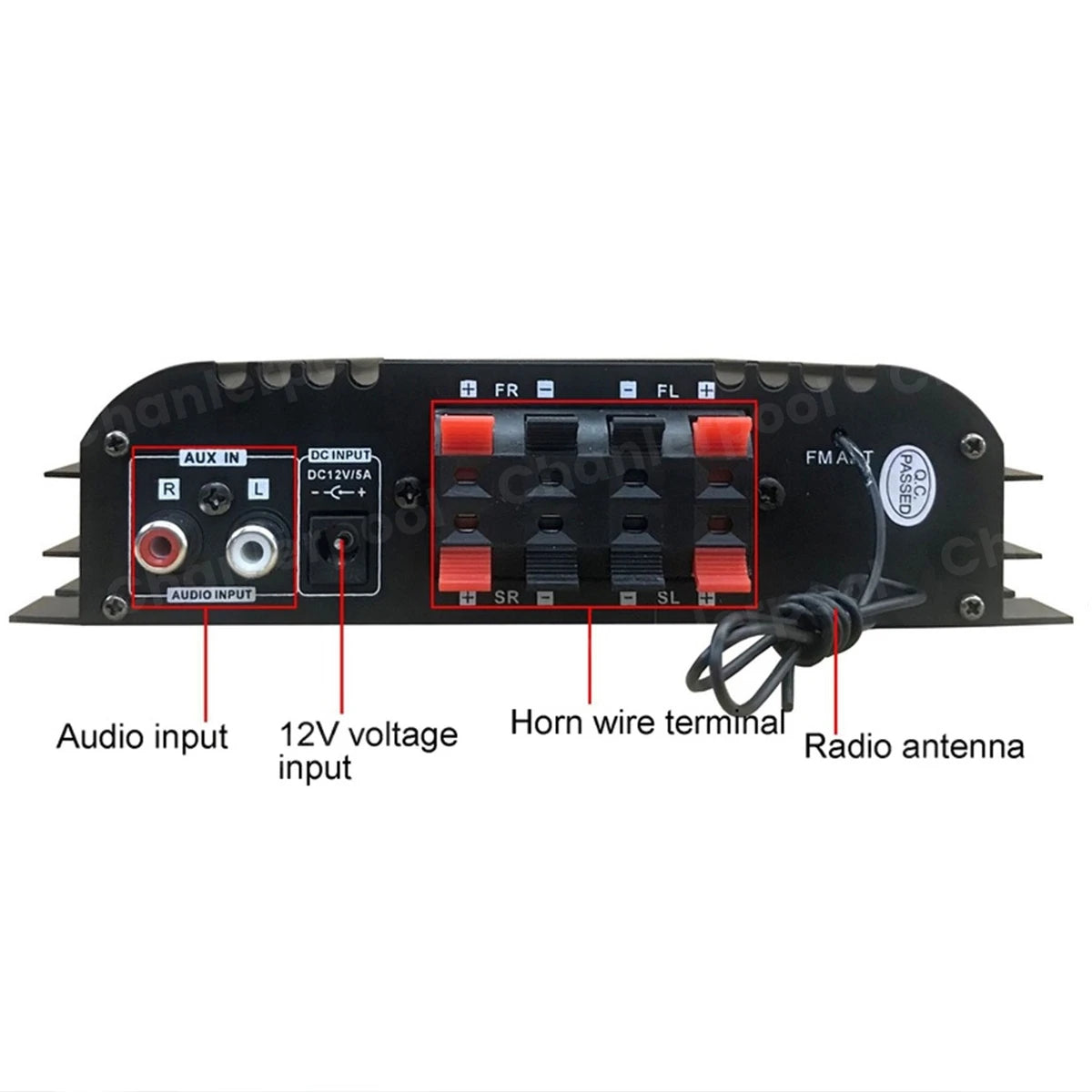 1600W Peak HiFi Amplifier | 4-Ch Digital Audio | Bluetooth Karaoke FM Remote