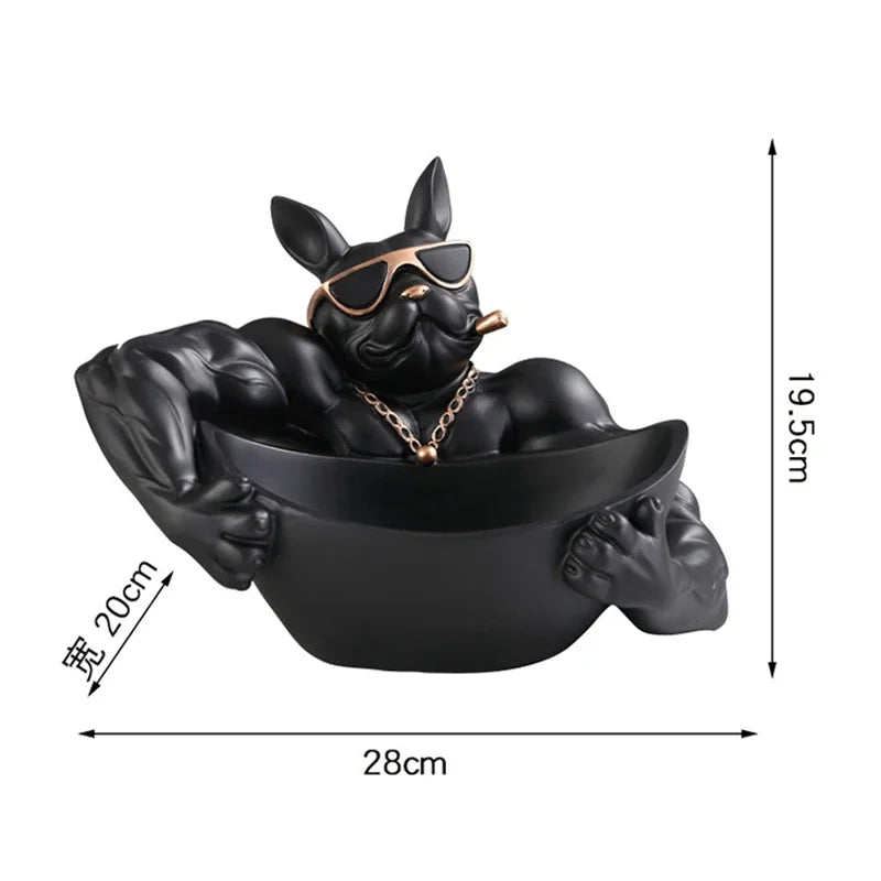 Elegant Dog Figurine Storage Box - Stylish Pet Decor & Organizer