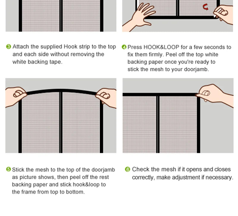 Magnetic Door Screen | Insect Mosquito Net | Auto Closing Mesh