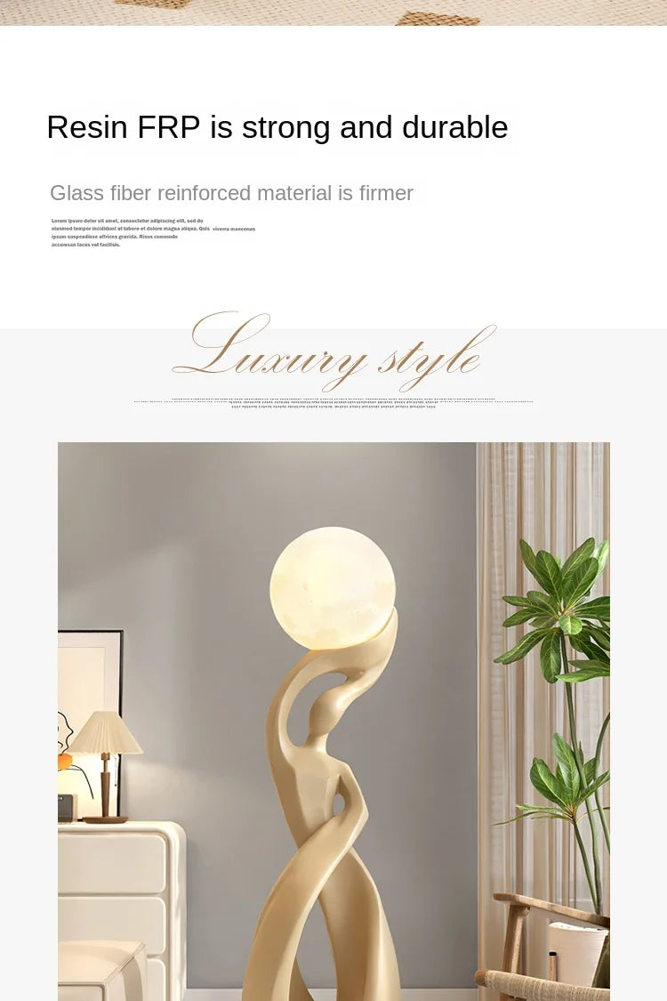Nordic Abstract Luminous Floor Sculpture | Artistic Illumination