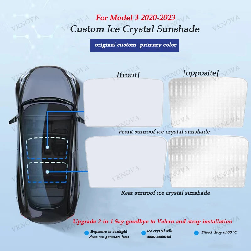 Tesla Model 3 Y Highland Juniper Sunshade Roof Film 2025 - UV Protect