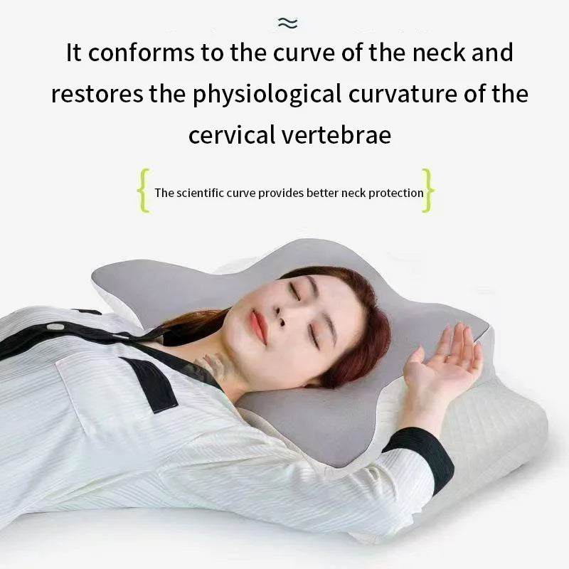 Cooling Memory Foam Cervical Pillow - Ergonomic Butterfly Neck Support