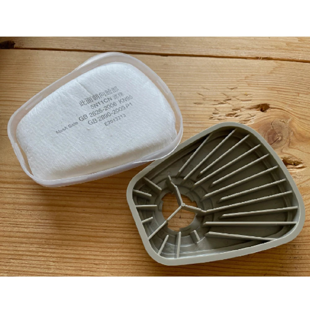Vabena 6200 Half Face Respirator Mask Kit with 5N11 Filters & Safety Goggles