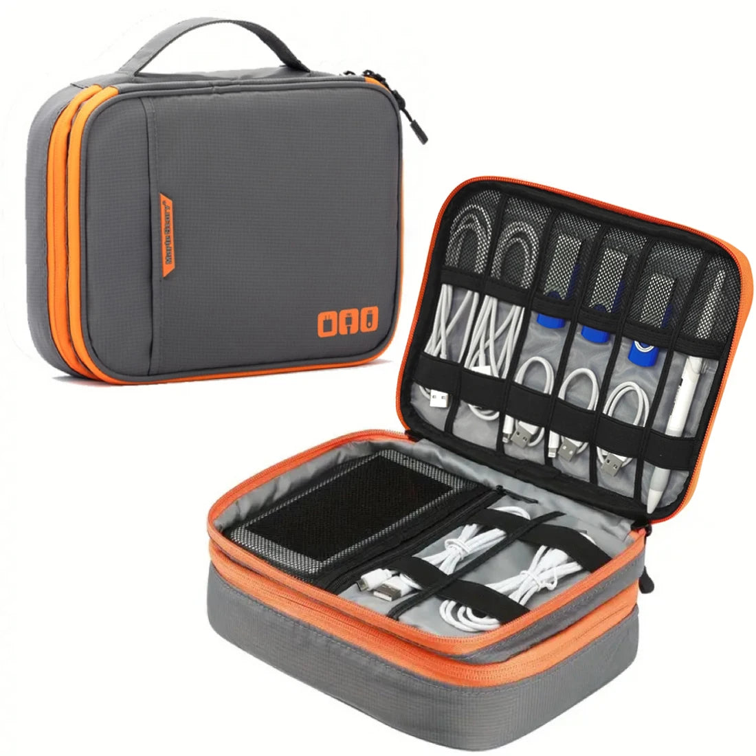 Travel Cable Organizer Bag - Portable Electronic Accessories Pouch