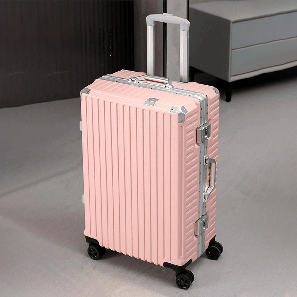 Aluminum Frame Luggage Set - USB & TSA Lock 20-28"