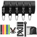 Workout Bar & Resistance Bands Set - Home Gym & Pilates