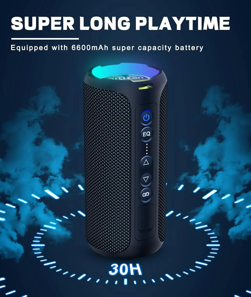 Ortizan 40W Enhanced Bass IP7 Waterproof Outdoor Bluetooth Speaker