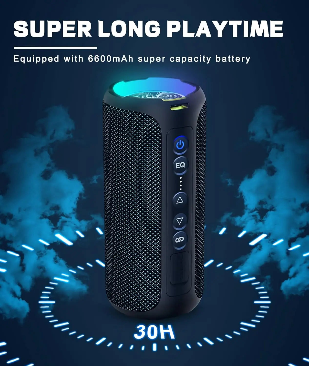 Ortizan 40W Enhanced Bass IP7 Waterproof Outdoor Bluetooth Speaker