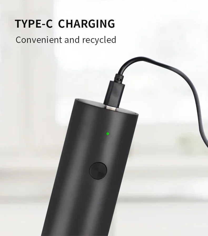 USB Rechargeable Electric Salt & Pepper Grinder - Adjustable Coarseness Mill