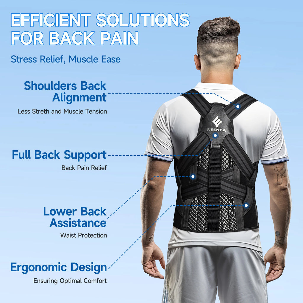 NEENCA Posture Corrector for Women - Adjustable Back Brace Support