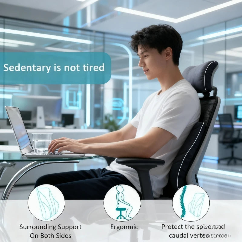 Car & Office Memory Foam Lumbar Support Cushion