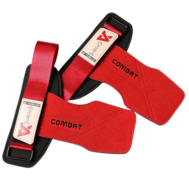 Professional Cowhide Gym Grips - Anti-Skid Weightlifting Pads