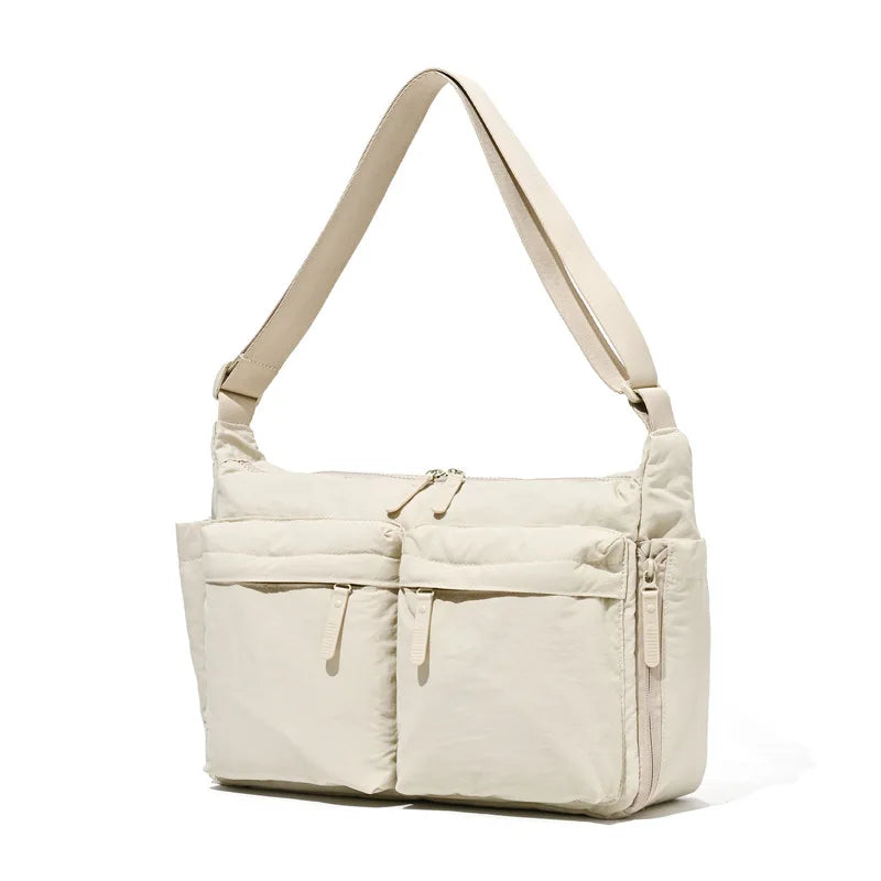 Women's Casual Multi-Pocket Nylon Messenger Bag - Travel & Shopping Tote
