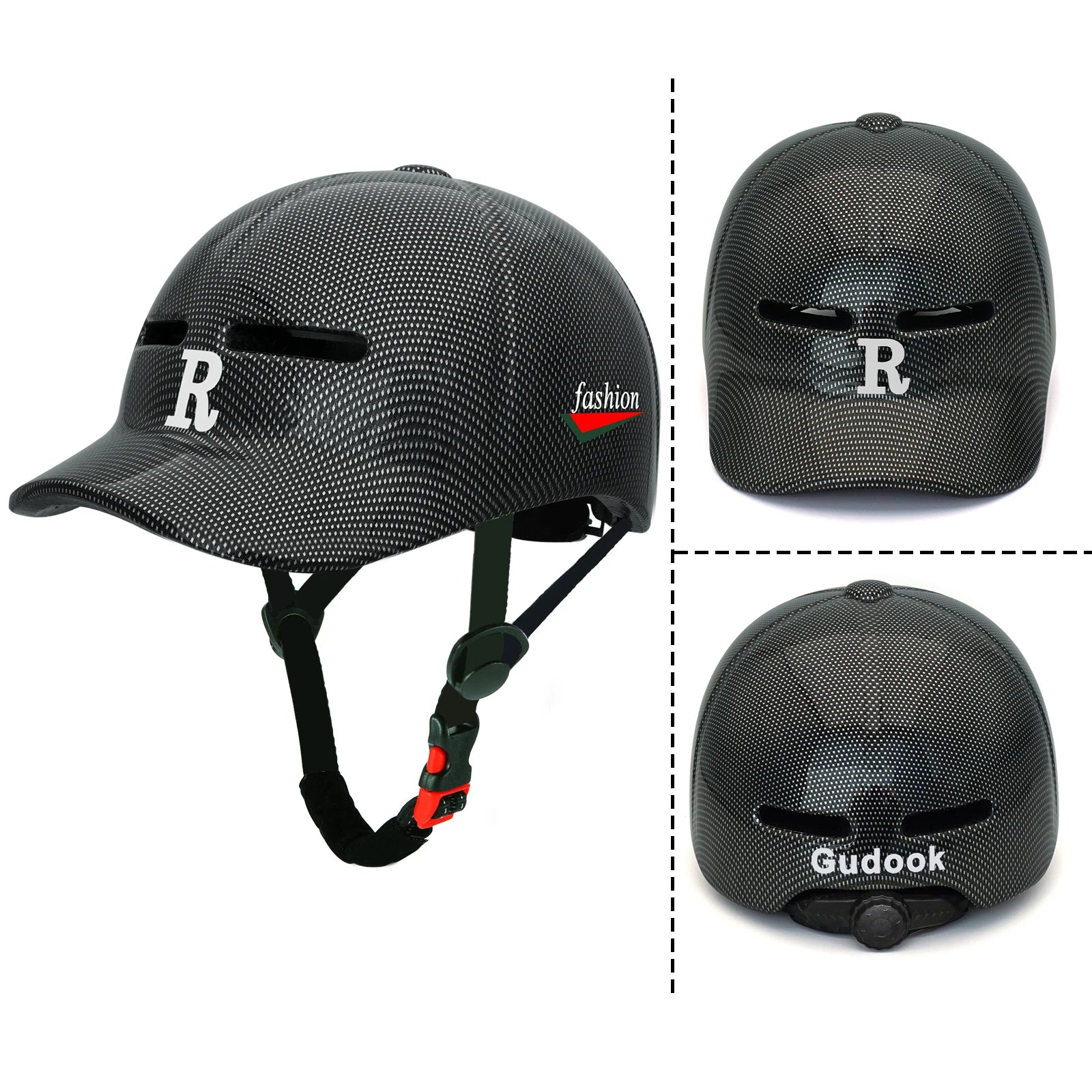 GUDOOK Baseball Cap Bike Helmet - Adult Adjustable Cycling Safety for MTB & Road
