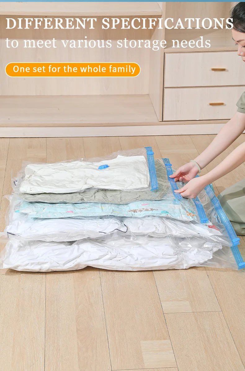Vabena Vacuum Storage Bags for Clothes & Bedding - Space Saving Organizer
