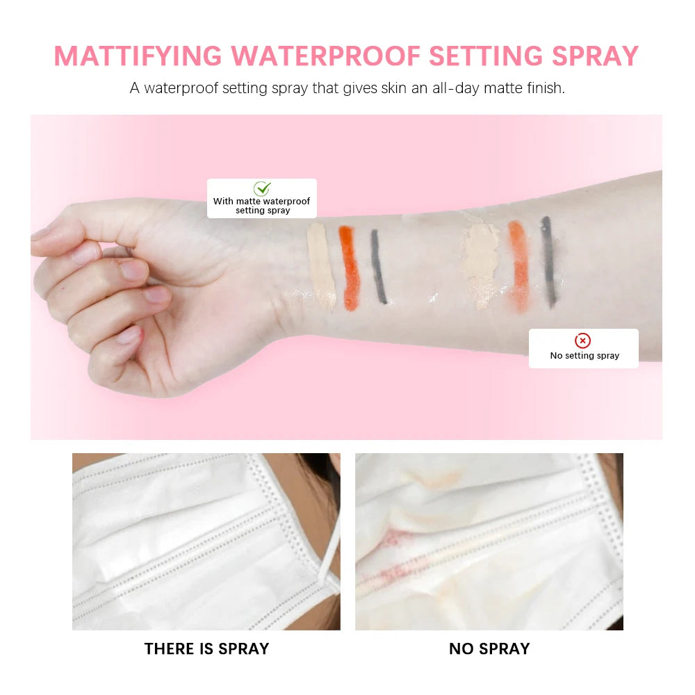 Mattifying Waterproof Setting Spray - Glossy Matte Finish
