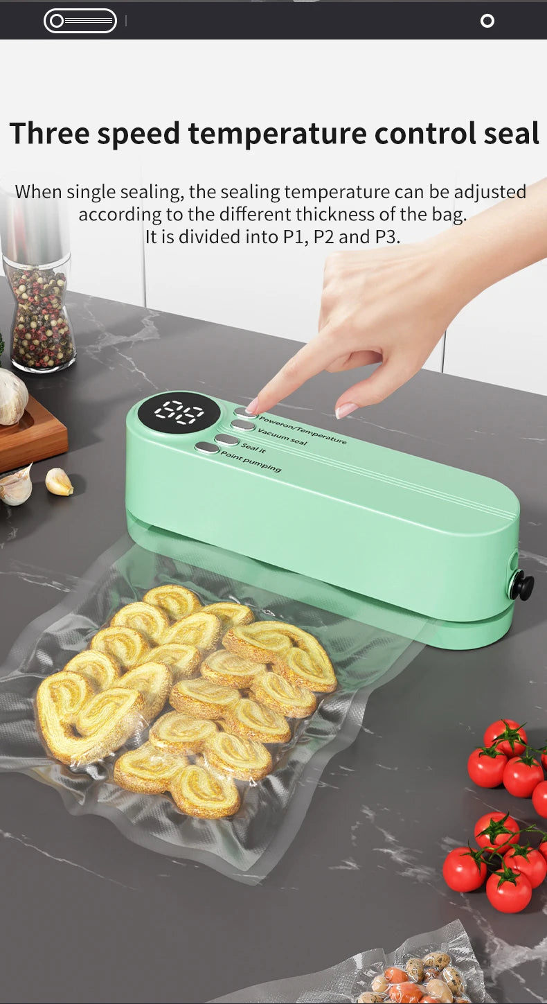 Mini Wireless Automatic Vacuum Sealer for Food Preservation | Freshness Keeper