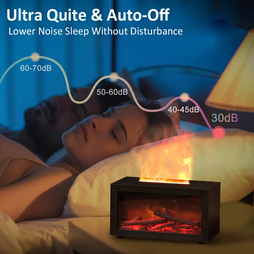 Fireplace Humidifier & Flame Effect Essential Oil Diffuser